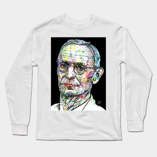 HERMANN HESSE watercolor and ink portrait Long Sleeve T-Shirt